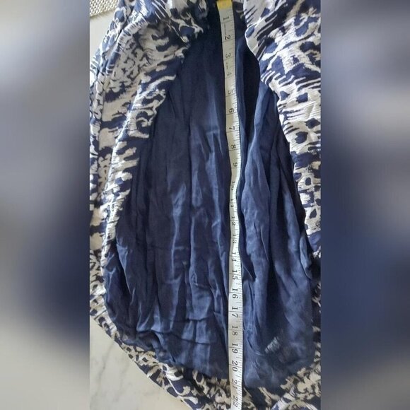 Whimsigoth Maxi Dress Boho Witchy Tiered Blue & White Gown Medium - Picture 13 of 13